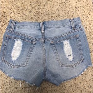 MINKPINK Shorts - MINKPINK Denim Slasher Denim Shorts MINKPINK Shorts - MINKPINK Denim Slasher Denim Shorts